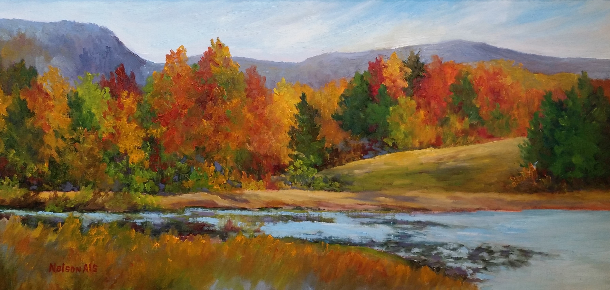 Autumn on Spruce Island Lake by Sharon Nelson